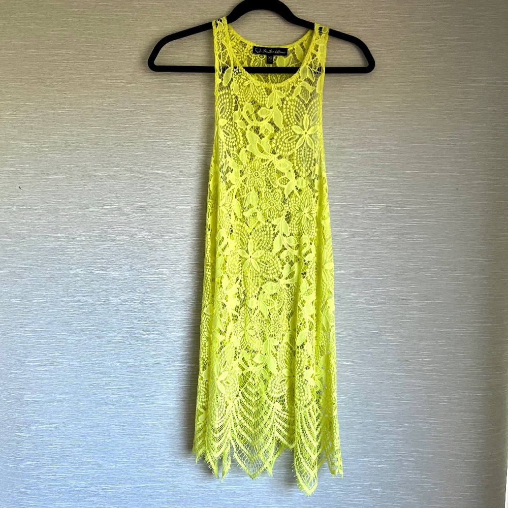 For Love and Lemons Yellow Lace Cover Up